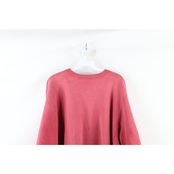 Vintage 80s Champion Reverse Weave XL Thrashed Crewneck Sweatshirt Raspberry USA - Picture 14 of 15